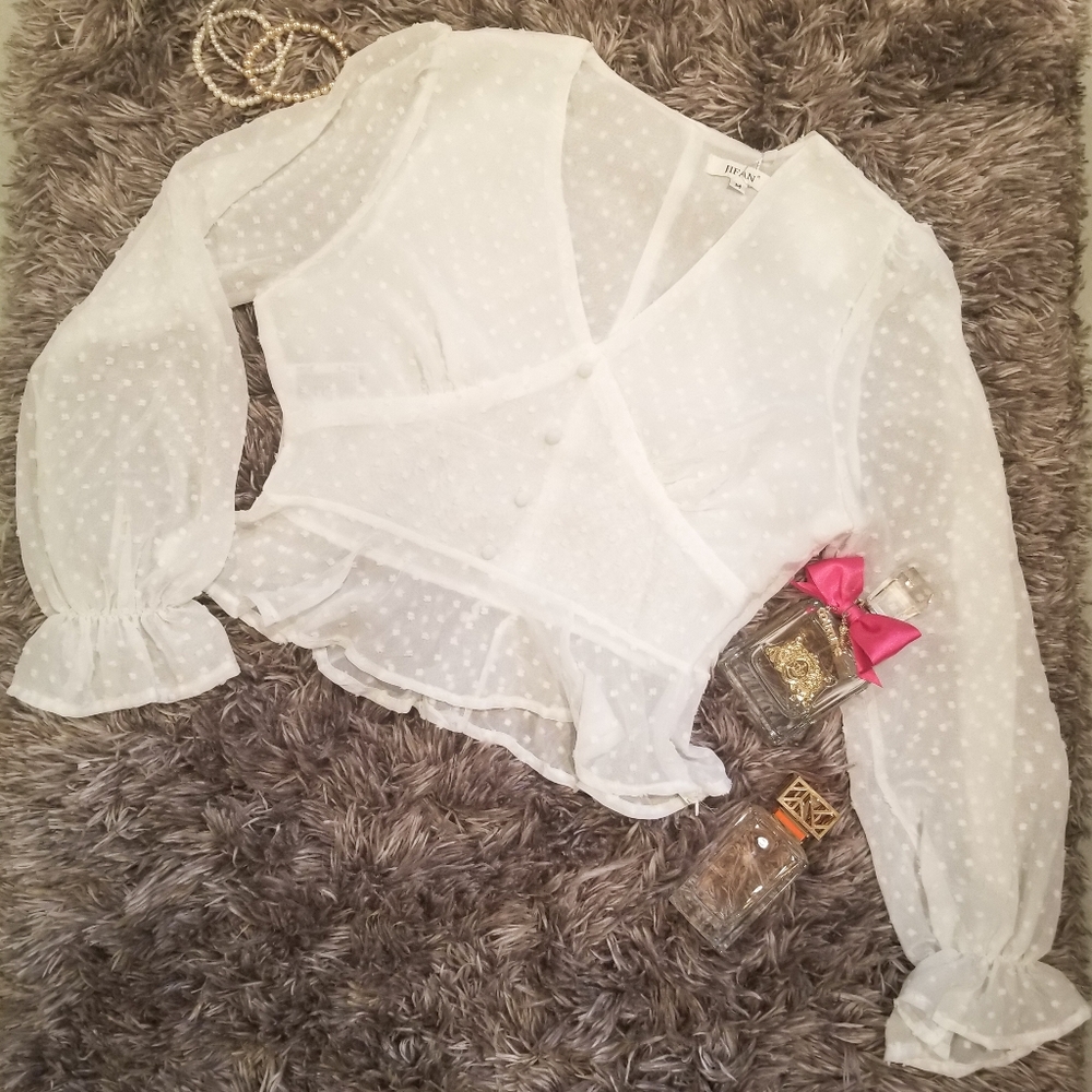 Cropped peplum top